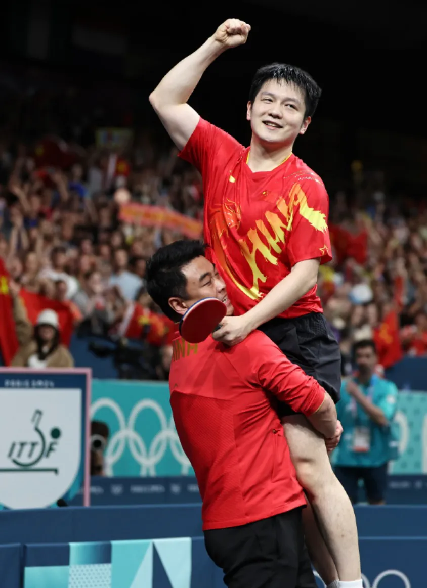 韩国乒乓球队强势奥地利乒乓球队，王皓送出助攻